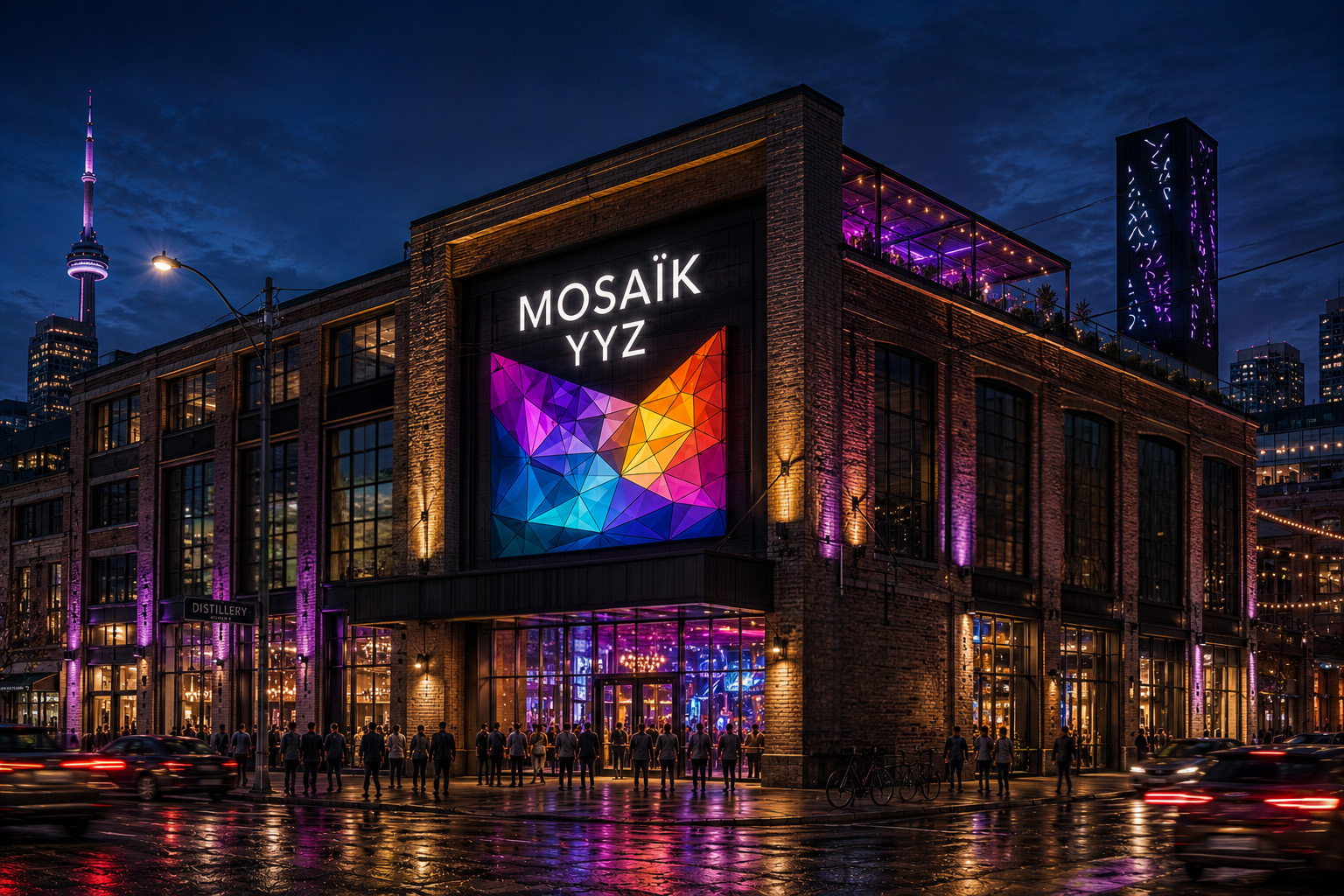 MOSAÏK YYZ Toronto destination at night